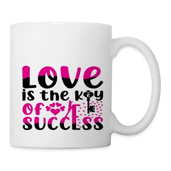 Love is the Key of Success - Mug - white - Right