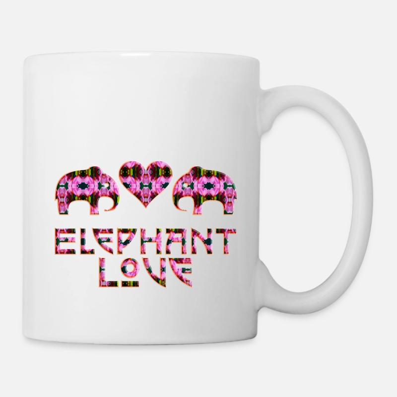 ElefantenLiebe pink - Tasse - Weiß