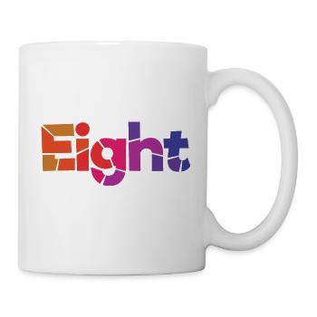 Eight - 8 Years Old Birthday, 8 Year Anniversary - Mug - white - Right