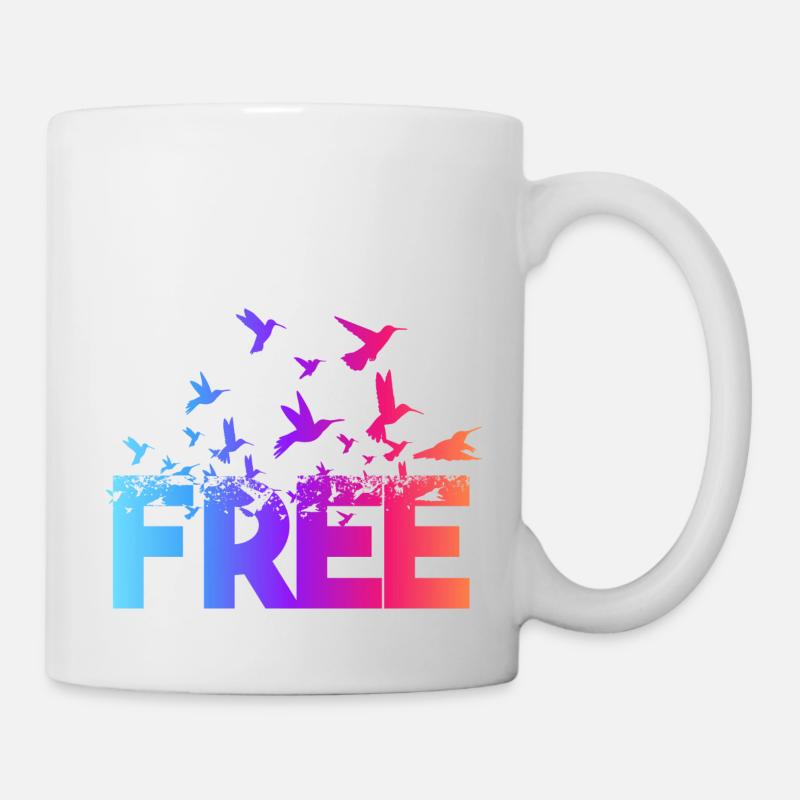 Oiseaux libres - Mug blanc - blanc