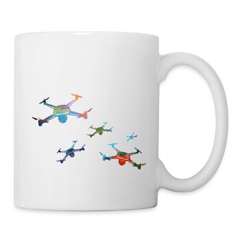 dronen,drone,comic,bunt,graffiti - Tasse - Weiß - Rechts