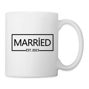 2023 - Cadeau de jour de mariage homme et femme - Mug blanc - blanc - Droite