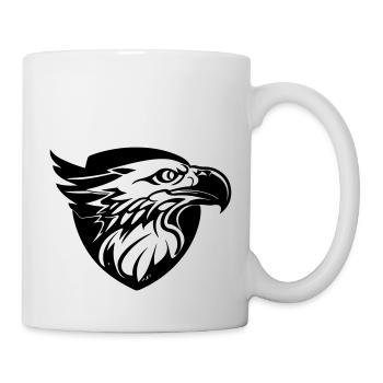 Eagle's head in profile - Mug - white - Right