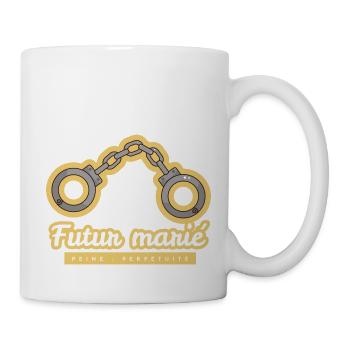 Futur Marié, peine perpétuité, Humour mariage EVG - Mug blanc - blanc - Droite