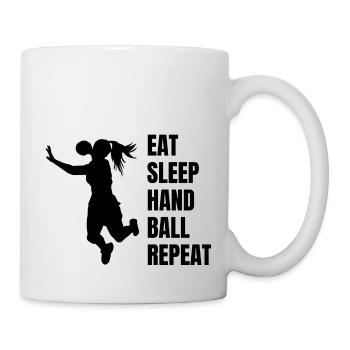 Handball Handballfan Handballteam Handballspieler - Tasse - Weiß - Rechts