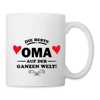 beste oma - Tasse - Weiß - Rechts