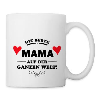 beste mama - Tasse - Weiß - Rechts