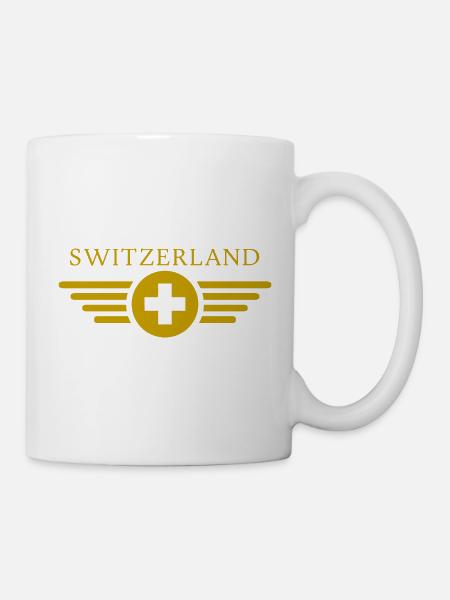 Ich liebe Schweiz -Fahne - Tasse - Weiß