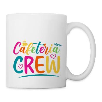 Cafeteria Crew Funny Sarcastic Gift Idea colored V - Mug - white - Right