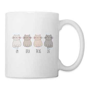 Un Deux Trois Cat - Gift for cat and animal lover - Tasse - Weiß - Rechts