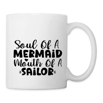 Âme d’une sirène Bouche d’un marin - Mug blanc - blanc - Droite