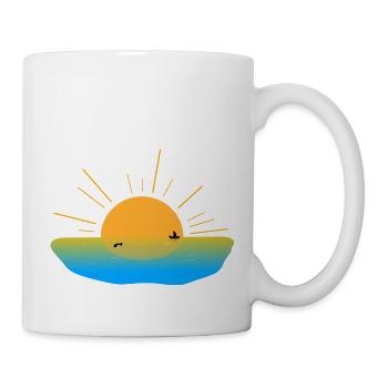 Sonnenaufgang - Tasse - Weiß - Rechts