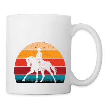 RETRO PFERDEDESIGN I REITEN - Tasse - Weiß - Rechts