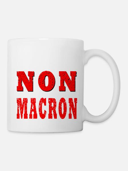 Non Macron - Mug blanc - blanc