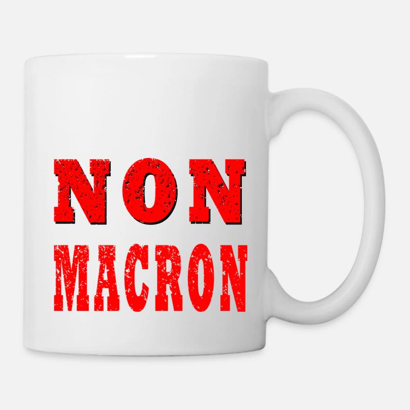 Non Macron - Mug blanc - blanc