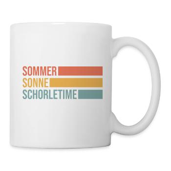 Pfalz Riesling Schorle Time Sommer Wein Spruch - Tasse - Weiß - Rechts