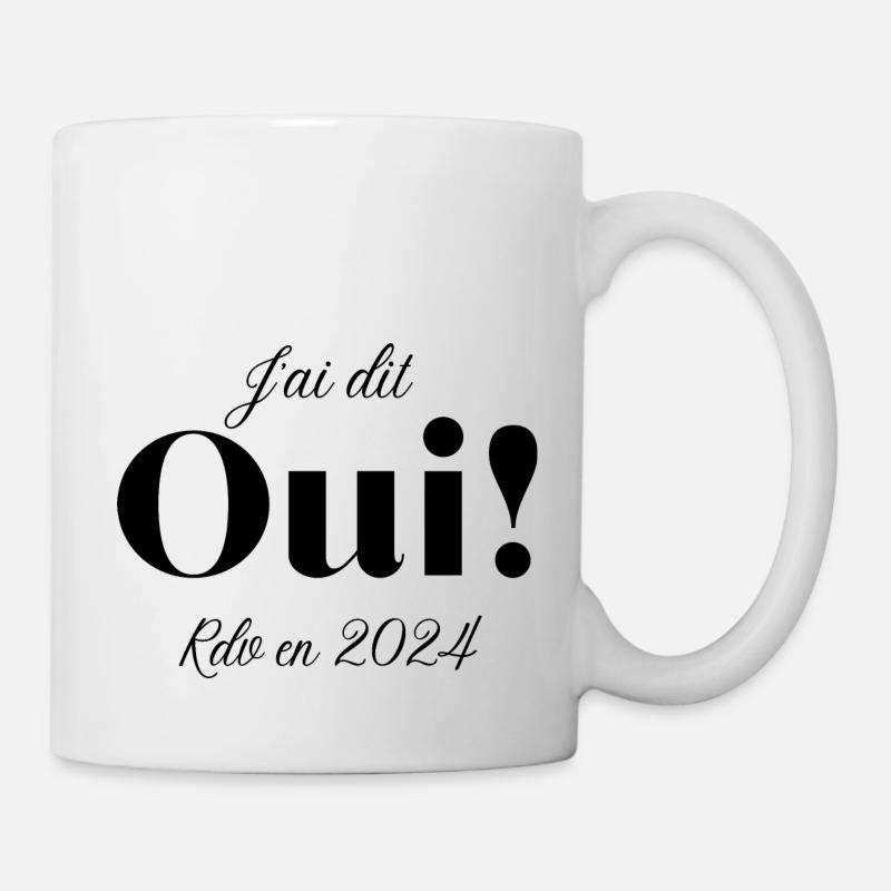 J'ai dit oui rendez vous en 2024 - Mug blanc - blanc