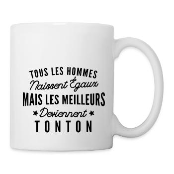 les meilleurs deviennent tonton / cadeau tonton - Mug blanc - blanc - Droite