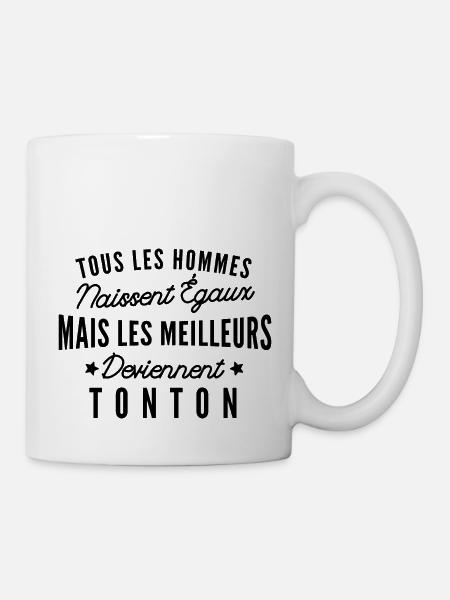 les meilleurs deviennent tonton / cadeau tonton - Mug blanc - blanc