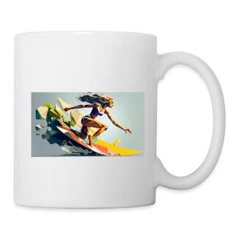 Female Surfer - Mug - white - Right