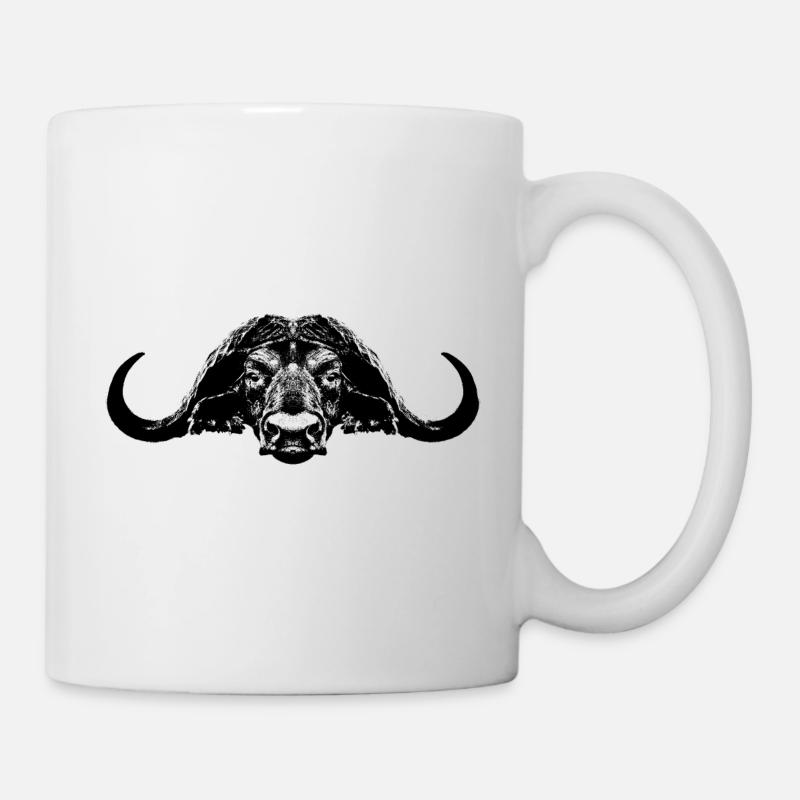 Büffel / Kaffernbüffel / Bull - Tasse - Weiß