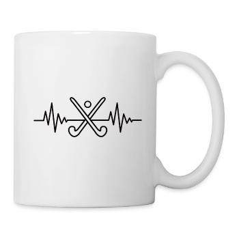 Field Hockey Heart Line Women Hockey Hockey Player - Mug - white - Right