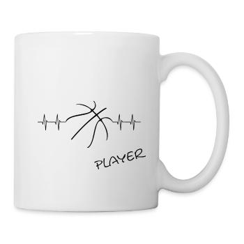 Basketball Player heartbeat Bball - Tasse - Weiß - Rechts