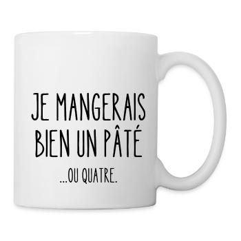 je mangerais bien un pâté - Mug blanc - blanc - Droite