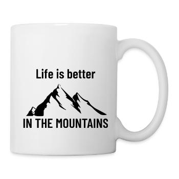 Life is better in the Mountains - Mug - white - Right