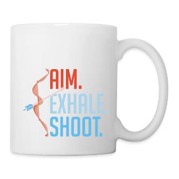 Visez le tir d’expiration. Tir à l’arc sur cible Bow & Arrows - Mug blanc - blanc - Droite
