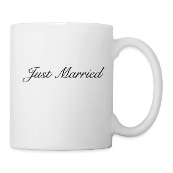 Cooles „Just Married“ Design für sie und ihn - Tasse - Weiß - Rechts