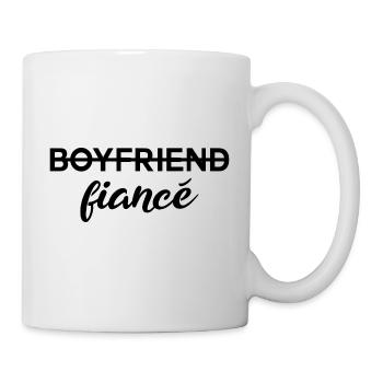 Boyfriend Fiancé Verlobung - Tasse - Weiß - Rechts