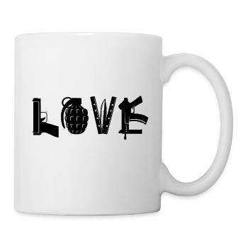 Amour Armes Pas de violence armée Peace Street Art - Mug blanc - blanc - Droite
