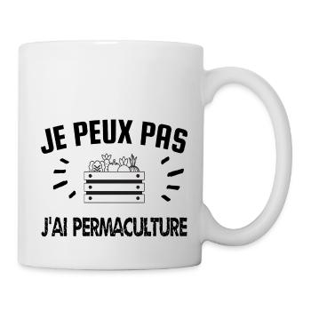 je peux pas j'ai permaculture - Mug blanc - blanc - Droite