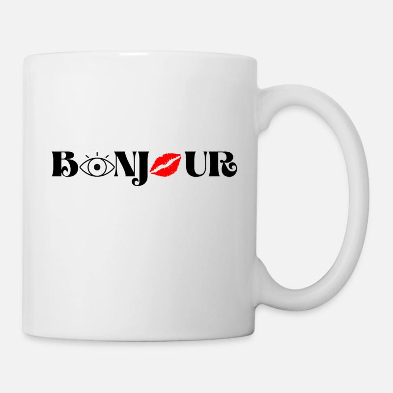 Bonjour - Mug blanc - blanc