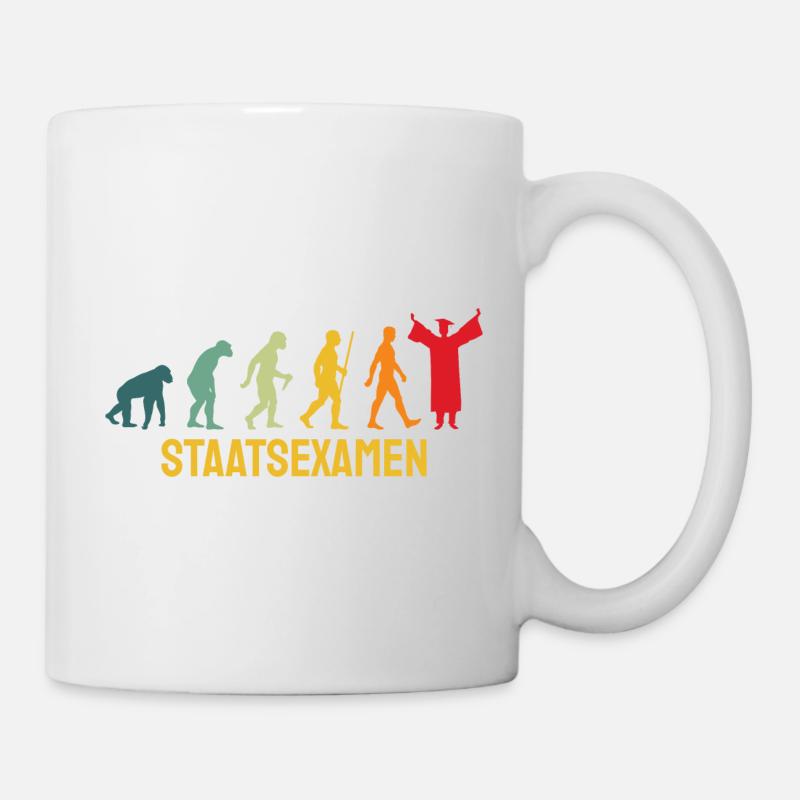 Staatsexamen Geschafft Evolution - Tasse - Weiß