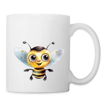 Bumblebee Watercolor Drawing - Mug - white - Right