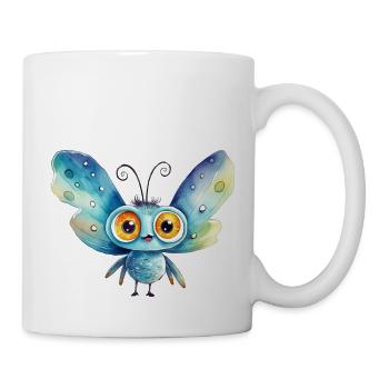 Butterfly Watercolor Drawing - Mug - white - Right