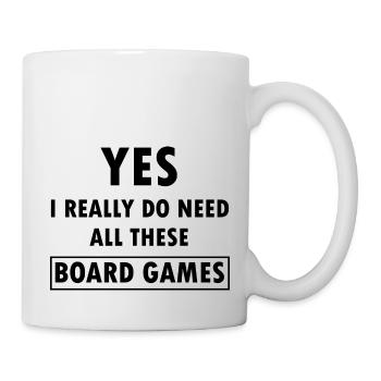 boardgame chess backgammon game night - Tasse - Weiß - Rechts