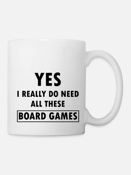 boardgame chess backgammon game night - Tasse - Weiß