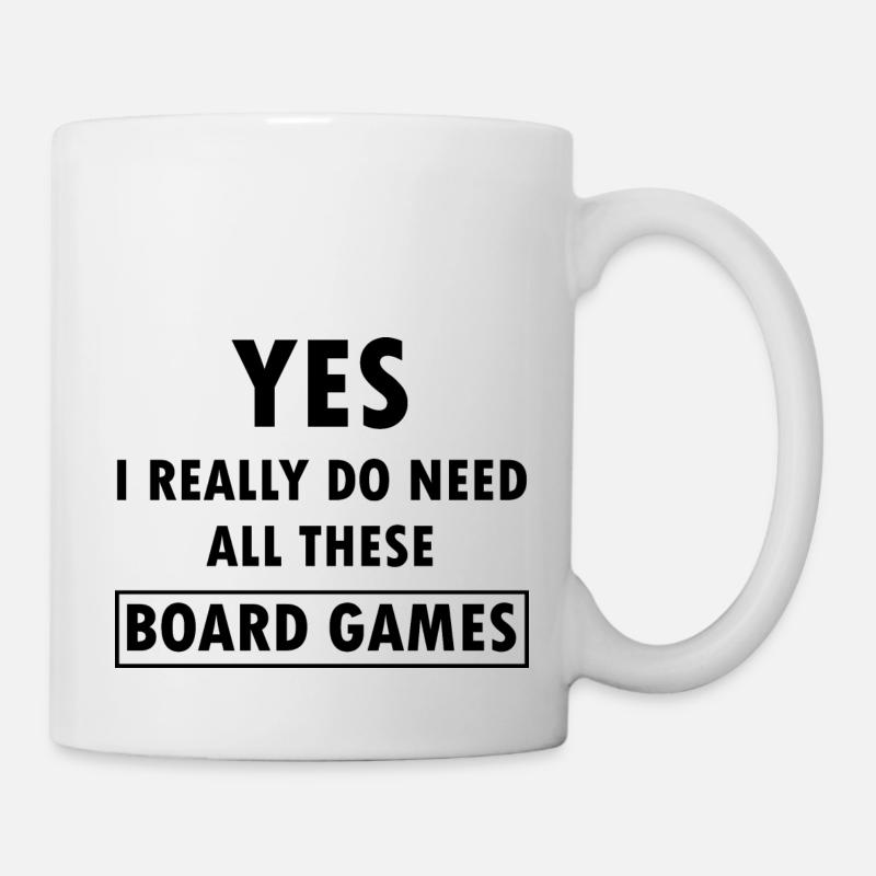 boardgame chess backgammon game night - Tasse - Weiß
