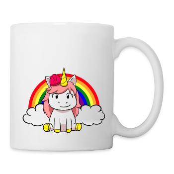 Bagger Baustelle Bauarbeiterin Mädchen I Geschenk - Tasse - Weiß - Rechts