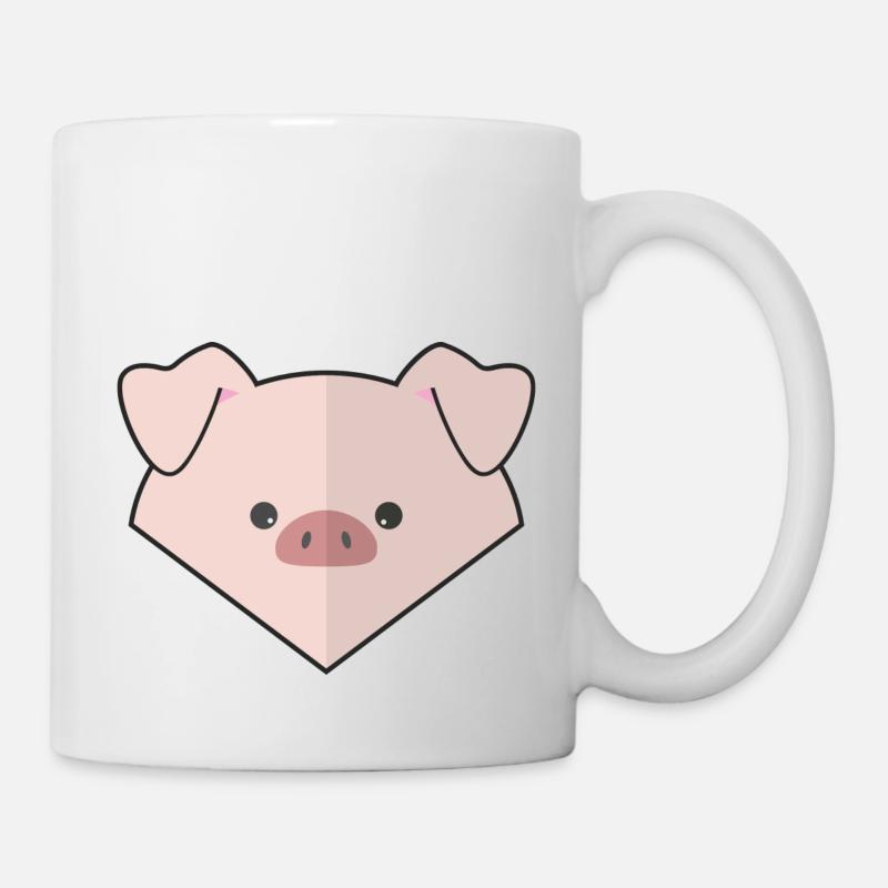 Niedliches einfaches Schwein - Tasse - Weiß
