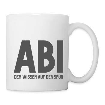 Abi dem Wissen auf der Spur - Tasse - Weiß - Rechts