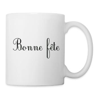 FÊTE DES PÈRES. BONNE FÊTE PAPA. PAPA. BONNE FÊTE - Mug blanc - blanc - Droite