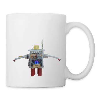Petit robot fabriqué à partir de matériaux recyclés - Mug blanc - blanc - Droite