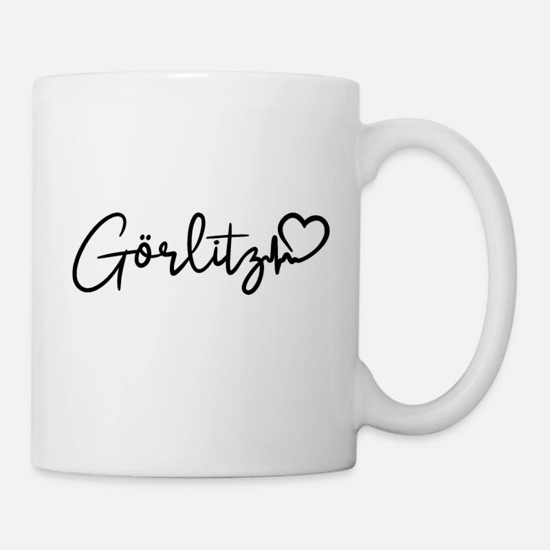 Görlitz Herzschlag - Tasse - Weiß