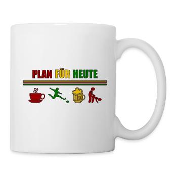Kaffee, Fußball, Bier, Spaß - Dein Style - Tasse - Weiß - Rechts