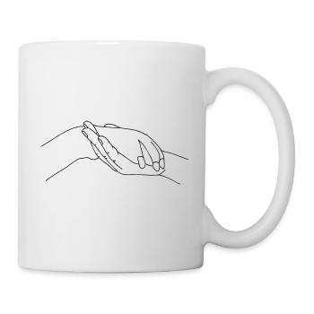 Hand mit Pfote - Tasse - Weiß - Rechts