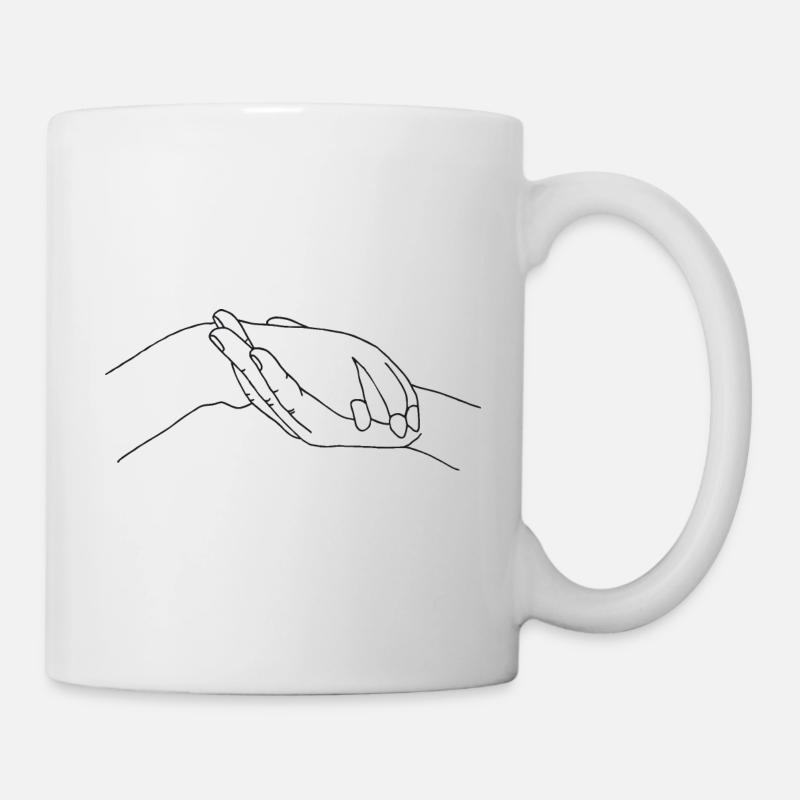Hand mit Pfote - Tasse - Weiß